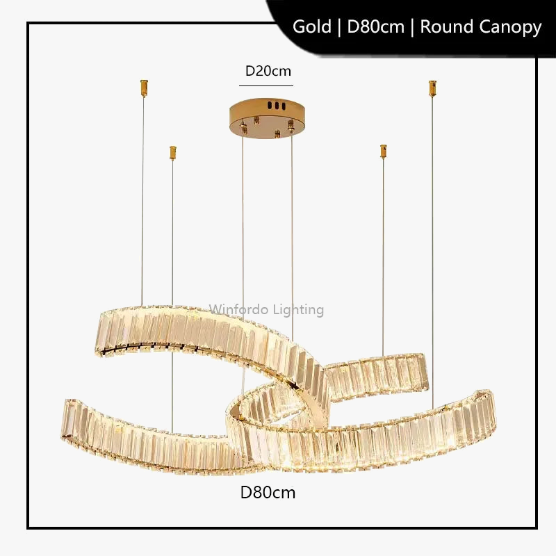 lustre en acier inoxydable cristal postmoderne