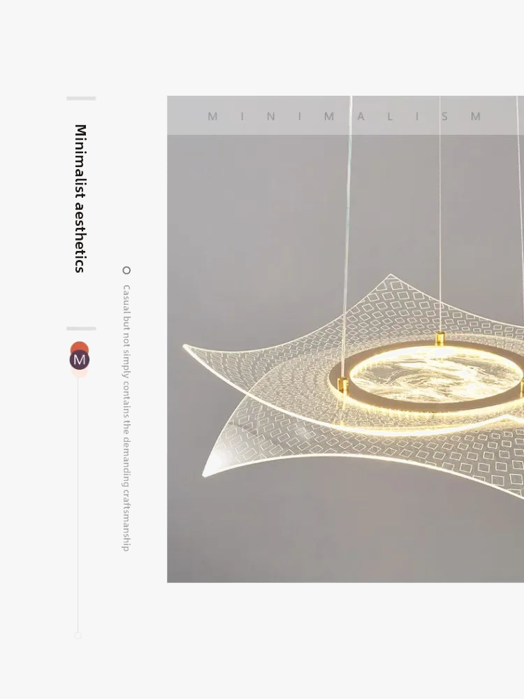 lustre en acrylique luxe créatif avec éclairage led décoratif