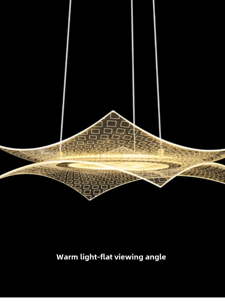 lustre en acrylique luxe créatif avec éclairage led décoratif