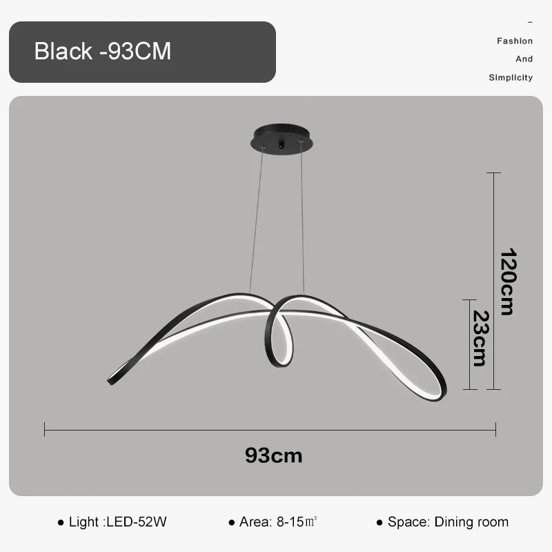 lustre en aluminium en forme de papillon avec éclairage led