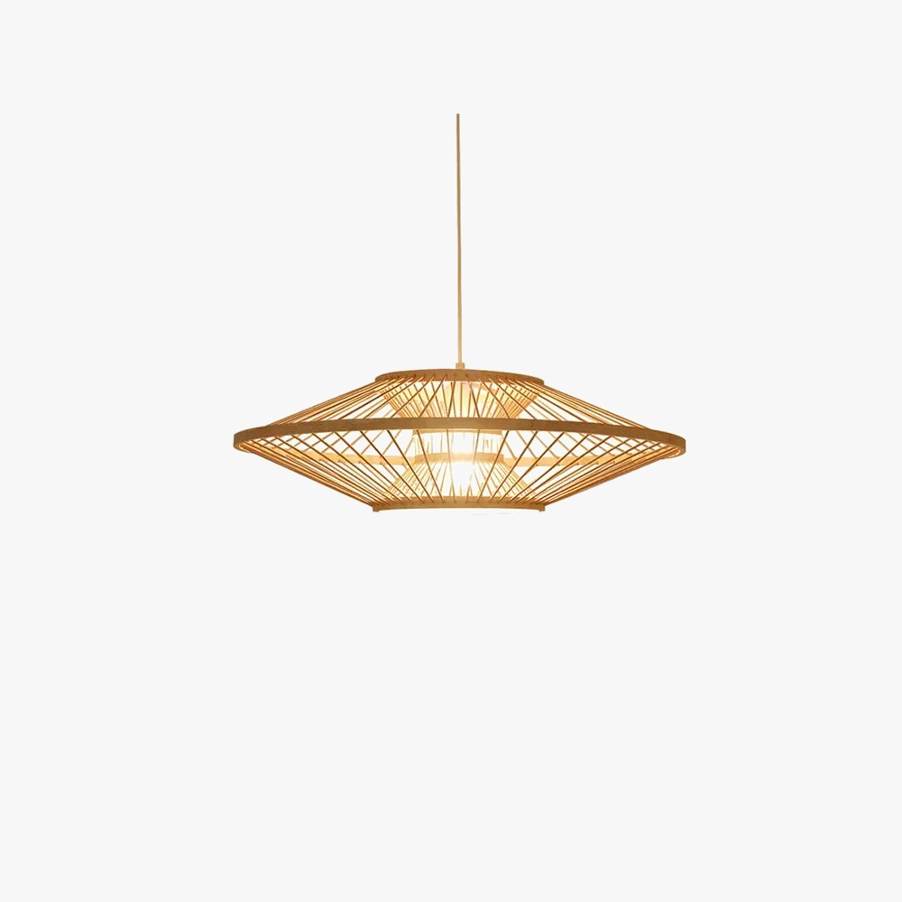 lustre en bambou d'art pour décoration et éclairage