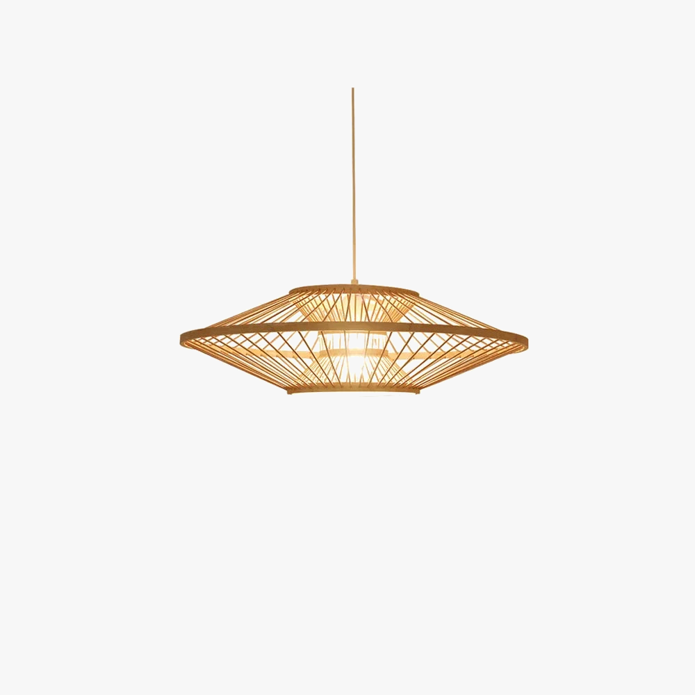 lustre en bambou style rétro pour décoration intérieure