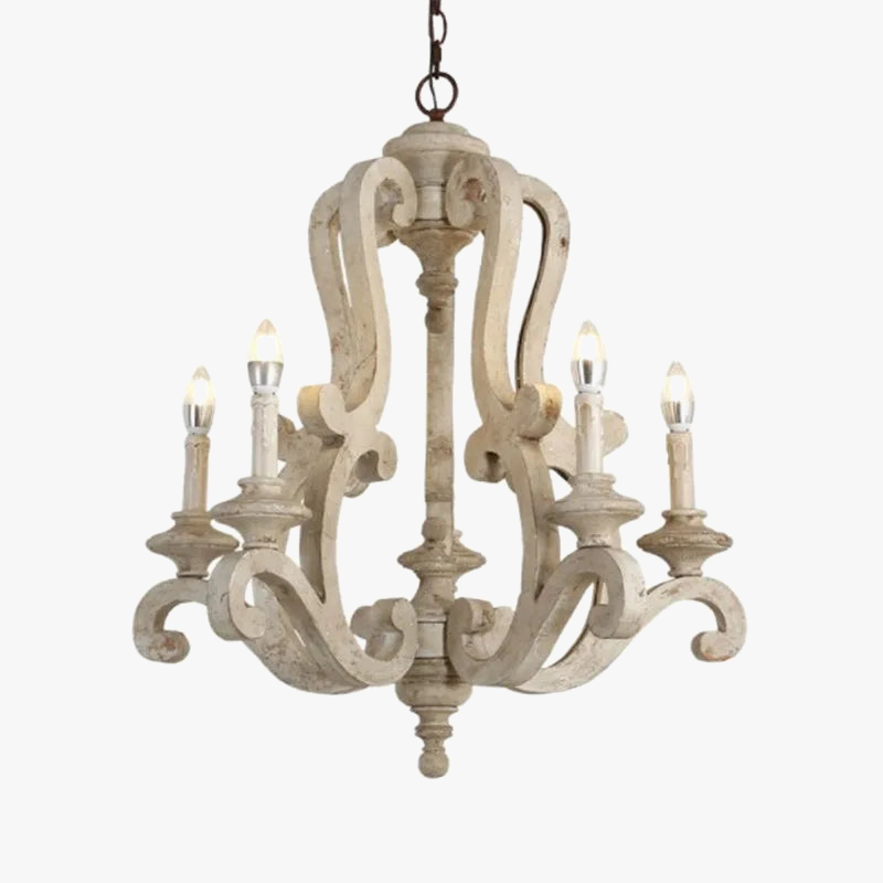 lustre en bois de style européen pour décoration intérieure