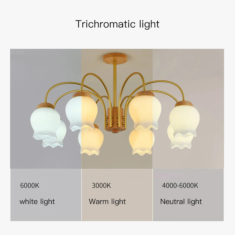 lustre en bois design moderne éclairage led pour chambre enfant