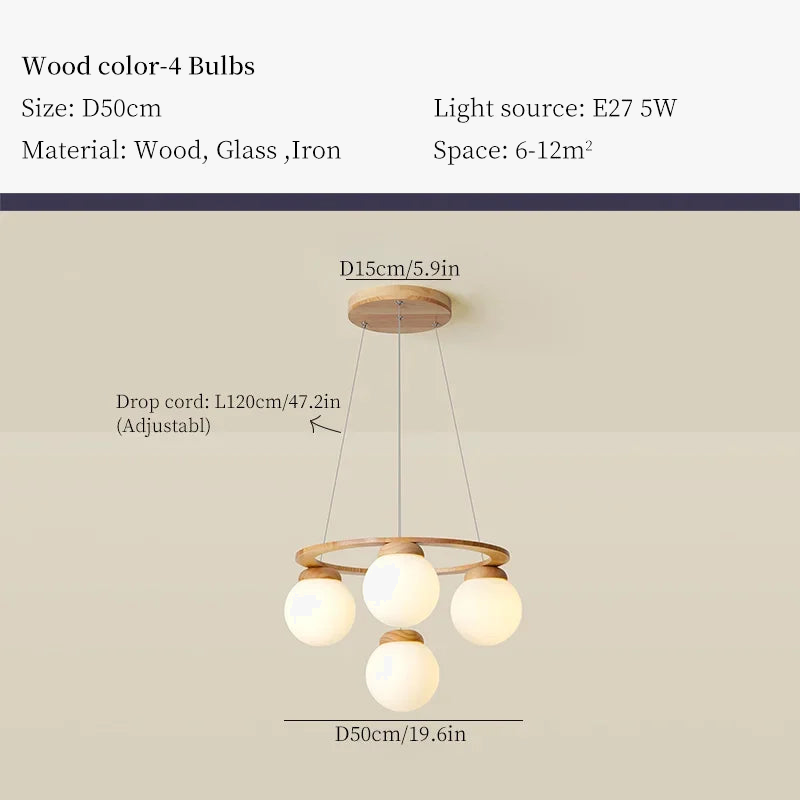 lustre en bois design pour décoration contemporaine maison
