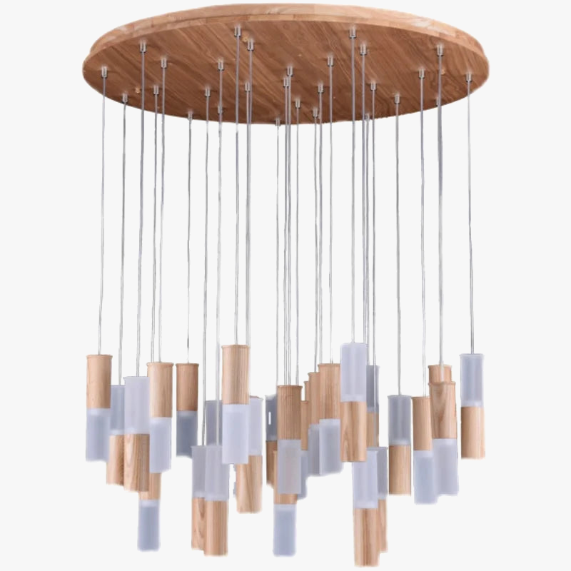 lustre en bois moderne pour éclairage intérieur design