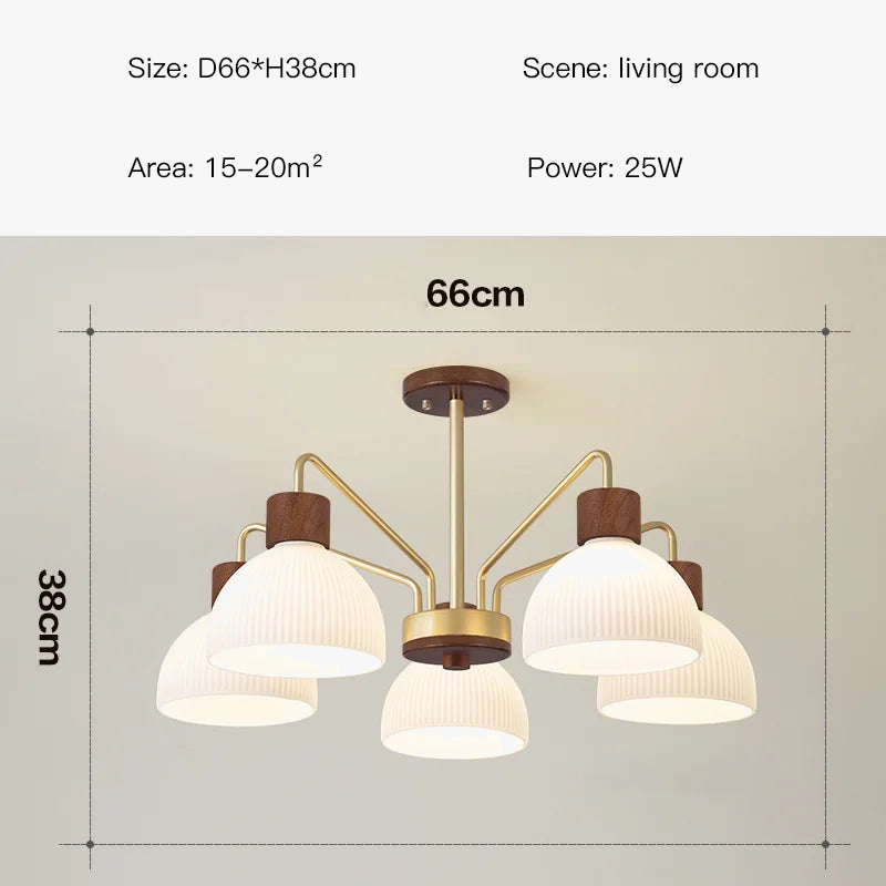 lustre en bois moderne pour décoration intérieure élégante et contemporaine