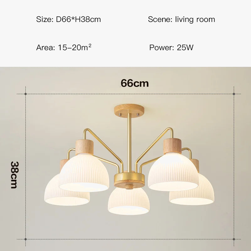 lustre en bois moderne pour décoration intérieure élégante et contemporaine