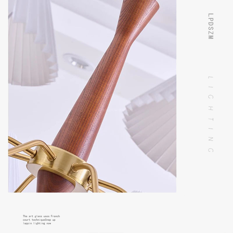 lustre en bois pour décoration luminaire suspendu