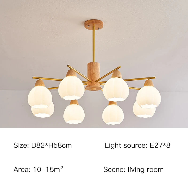 lustre en bois pour décoration moderne et style