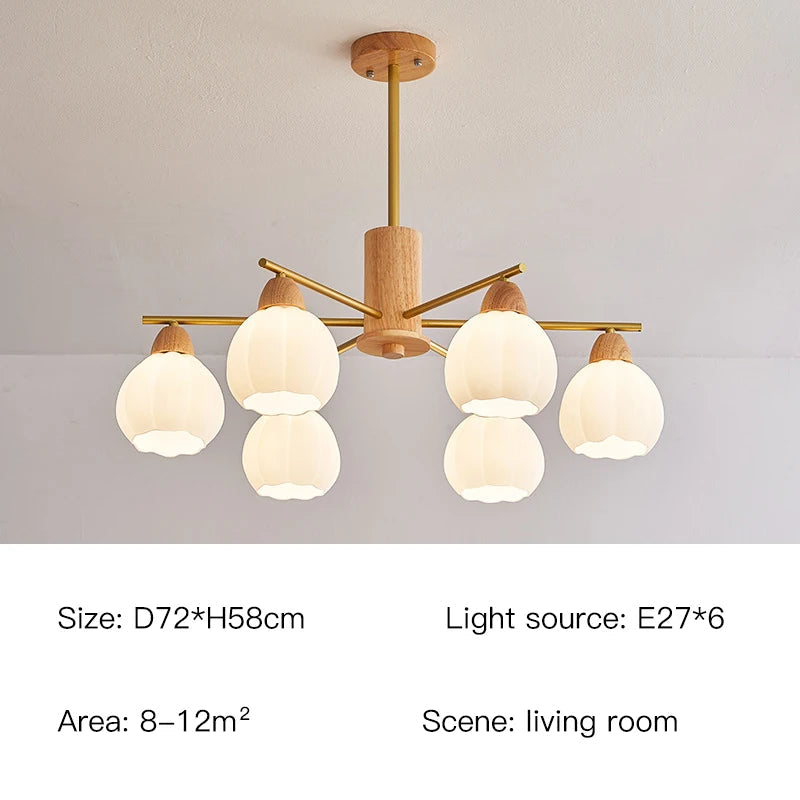 lustre en bois pour décoration moderne et style