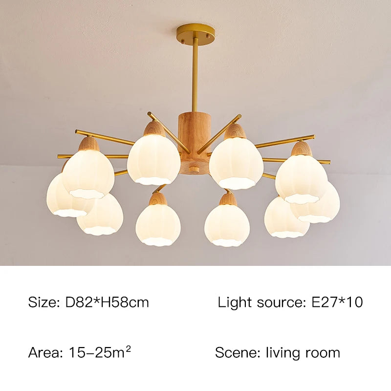lustre en bois pour décoration moderne et style