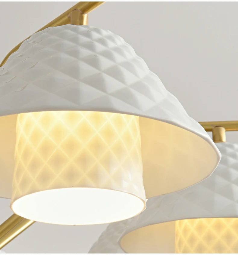 lustre en céramique doré style contemporain pour décoration intérieure