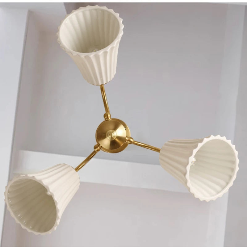 lustre en céramique style nordique moderne pour intérieur élégant