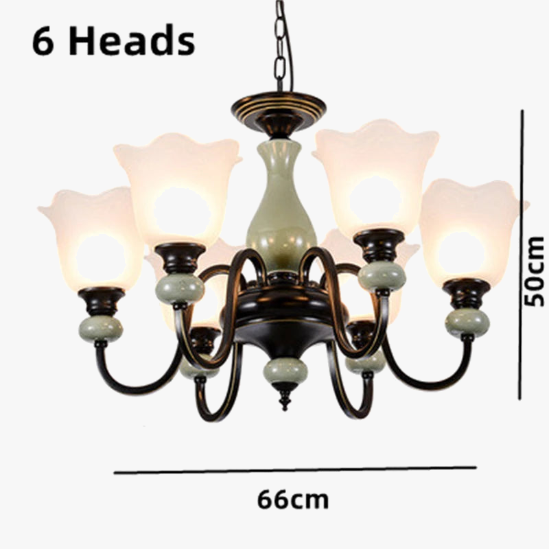 lustre en céramique vintage style américain éclairage intérieur classique