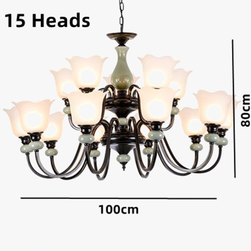 lustre en céramique vintage style américain éclairage intérieur classique