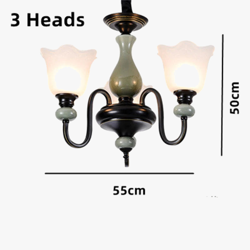 lustre en céramique vintage style américain éclairage intérieur classique