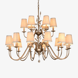 Lustre en chandelier avec abat-jour Art Deco