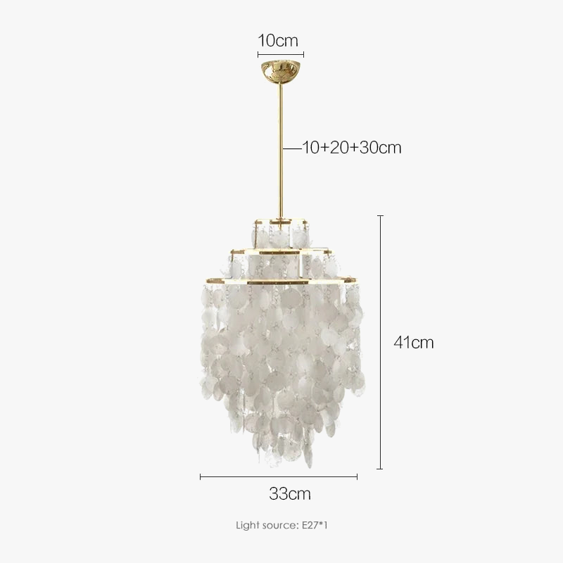 lustre en coquillage style français pour intérieur élégant