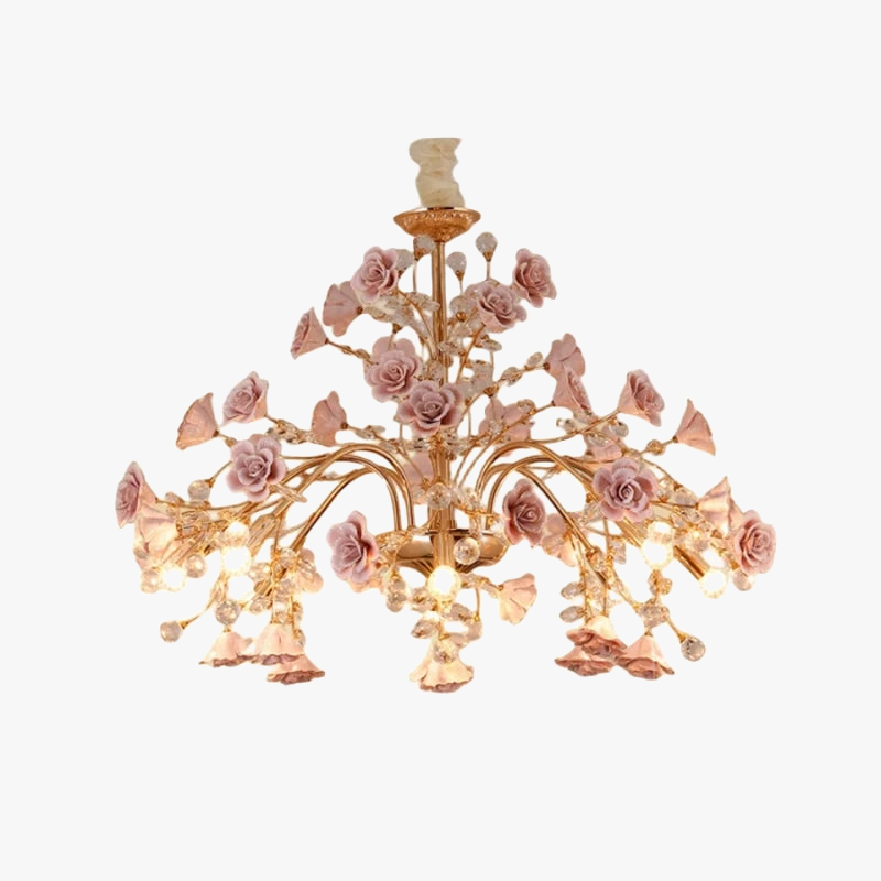 lustre en cristal céramique porcelaine lampe LED pour intérieur