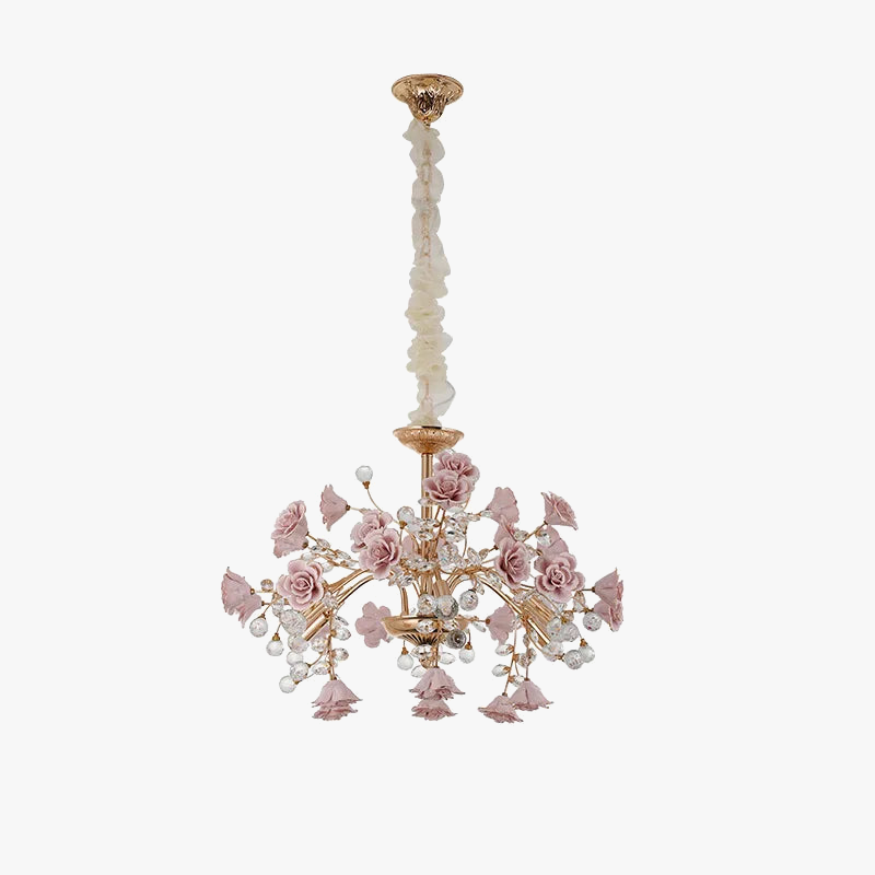 lustre en cristal céramique porcelaine lampe LED pour intérieur