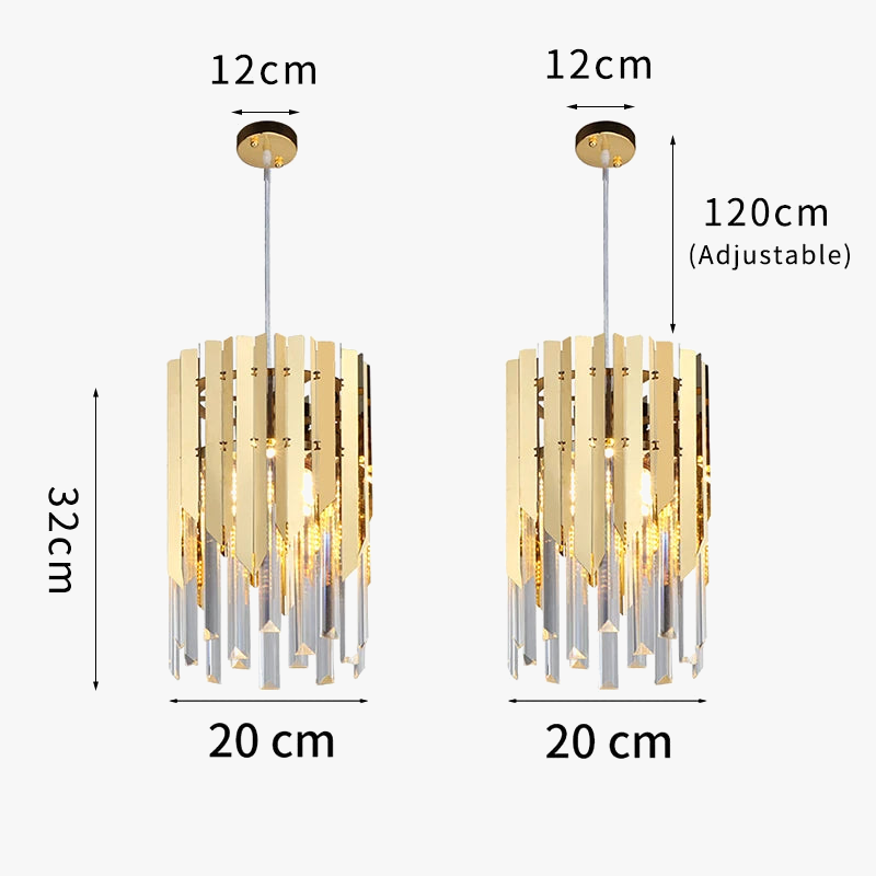 lustre en cristal chromé doré avec éclairage vintage intérieur