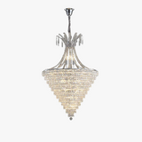 lustre en cristal chrome pour éclairage intérieur élégant