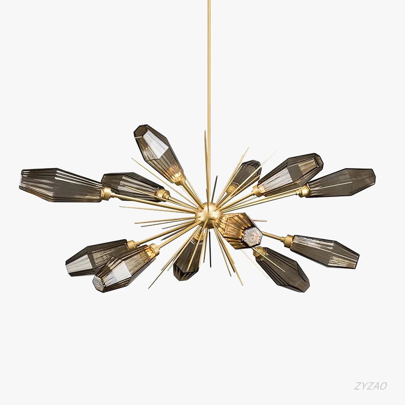 lustre en cristal créatif style post-moderne pour décoration intérieure