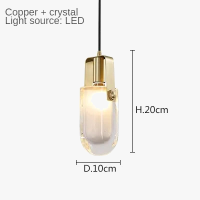 lustre en cristal cuivre design nordique pour intérieur moderne