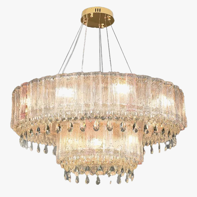 lustre en cristal de luxe avec lumières led nordiques