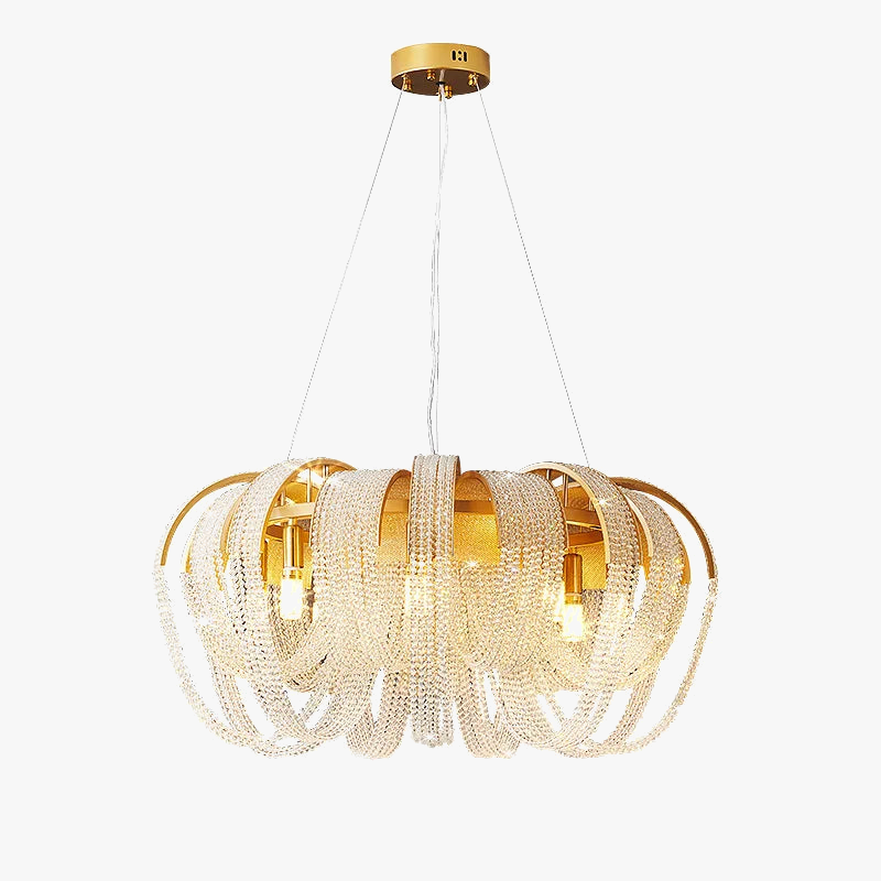 lustre en cristal de luxe pampilles modèle 	 pour hôtel