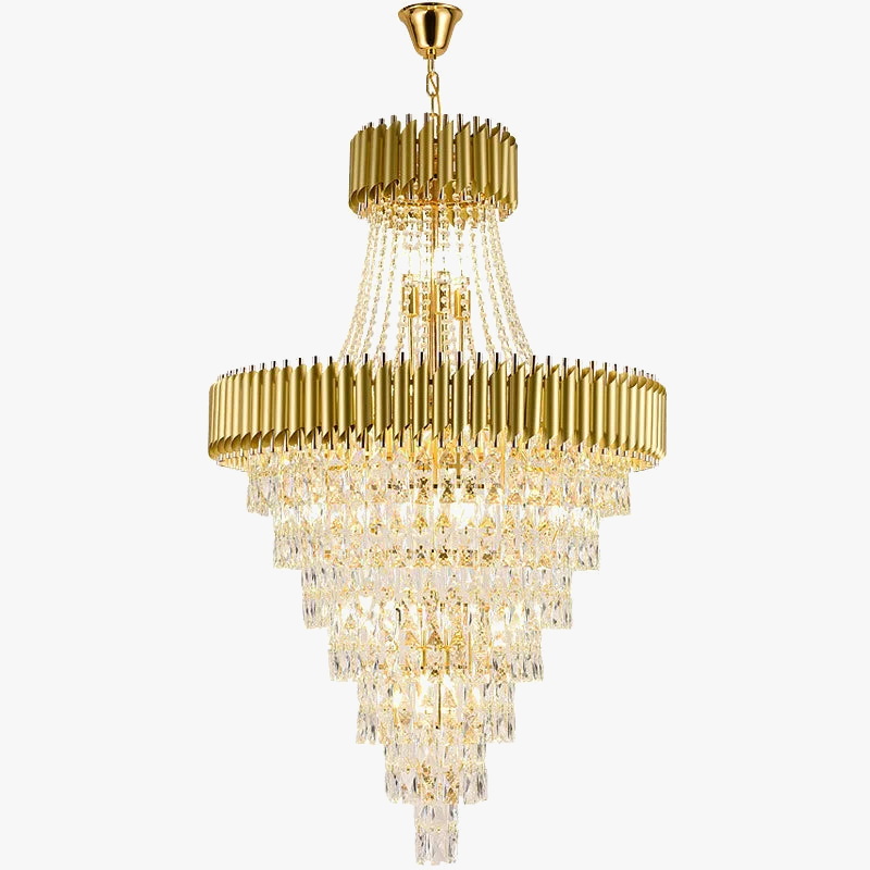 lustre en cristal de luxe pour éclairage élégant et moderne