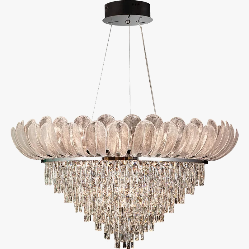 lustre en cristal de luxe pour décoration intérieure
