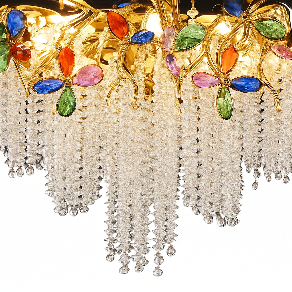 lustre en cristal de luxe pour décoration intérieure élégante