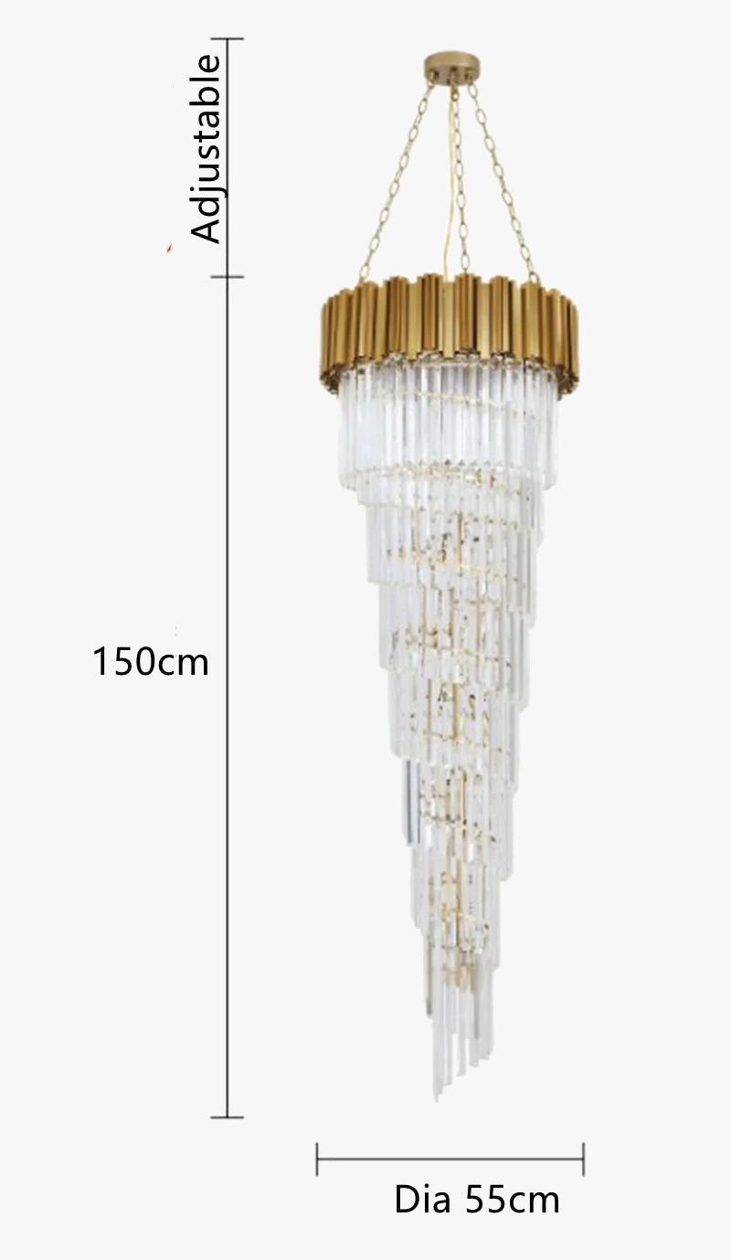 lustre en cristal de luxe pour décoration intérieure élégante