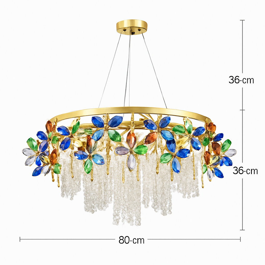 lustre en cristal de luxe pour décoration intérieure élégante