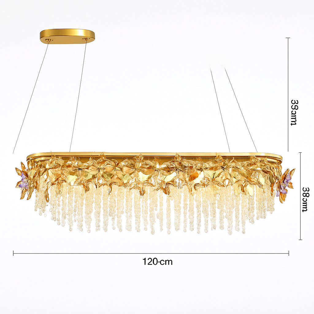 lustre en cristal de luxe pour décoration intérieure élégante
