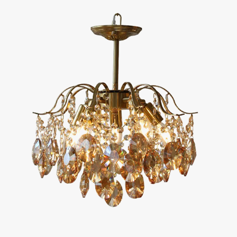 lustre en cristal de luxe pour décoration rétro élégante