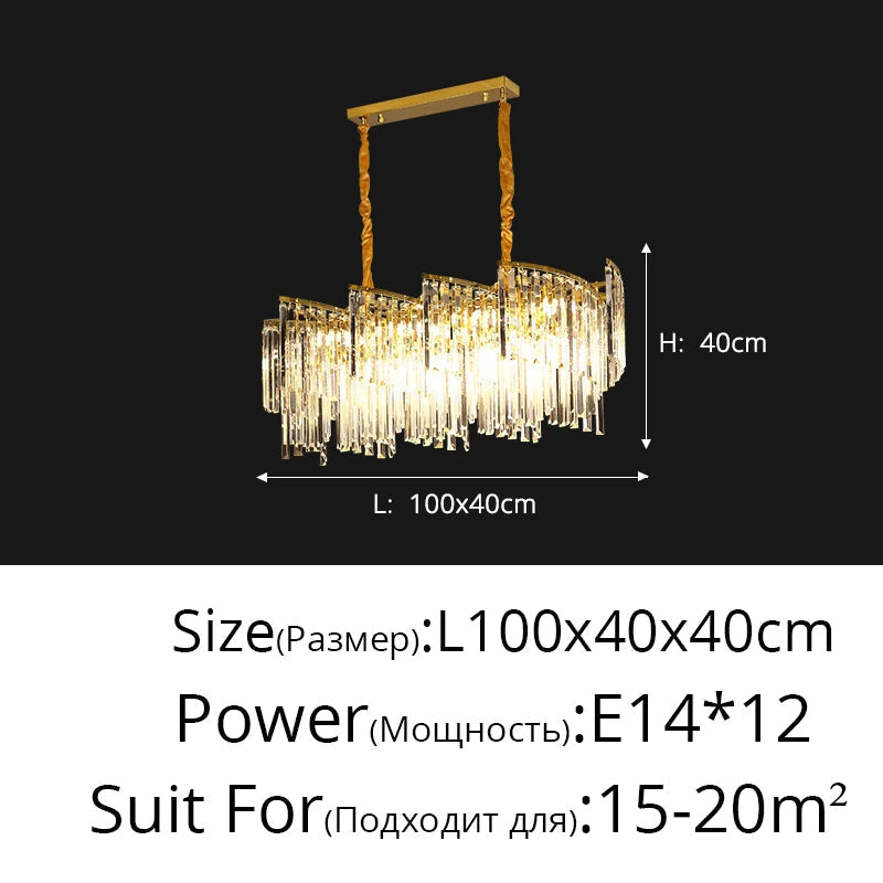 lustre en cristal de luxe spirale postmoderne décoratif