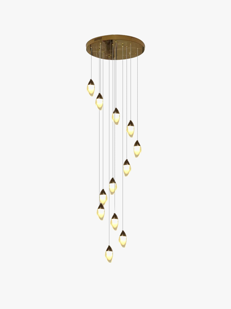 lustre en cristal design de luxe pour éclairage moderne