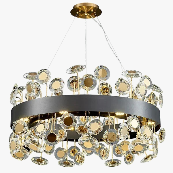 lustre en cristal design italien pour décoration intérieure élégante
