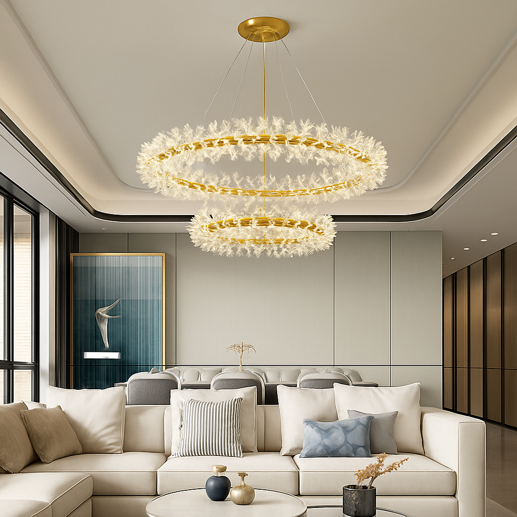 lustre en cristal design pour éclairage intérieur élégant