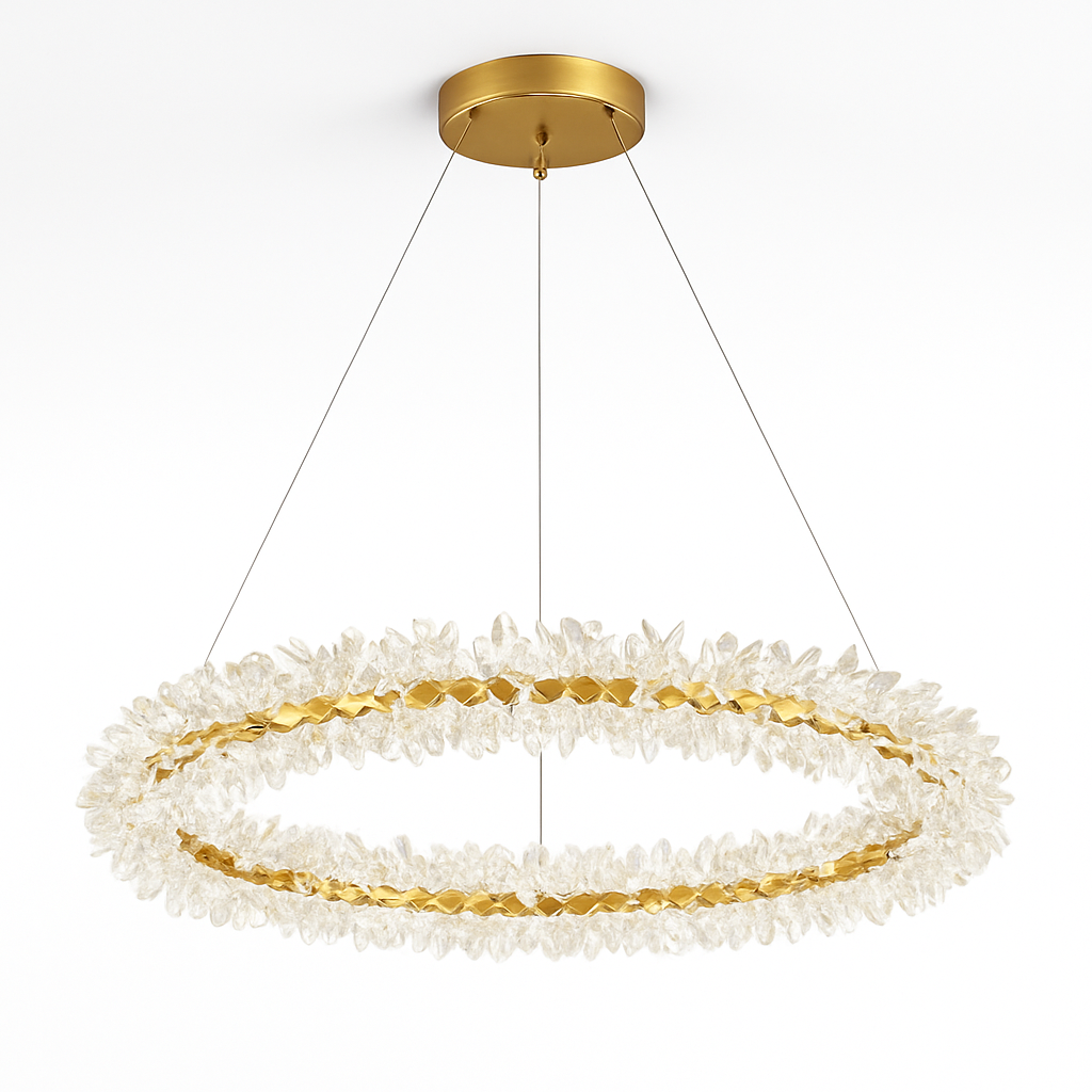 lustre en cristal design pour éclairage intérieur élégant