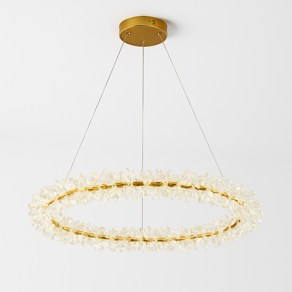 lustre en cristal design pour éclairage intérieur élégant