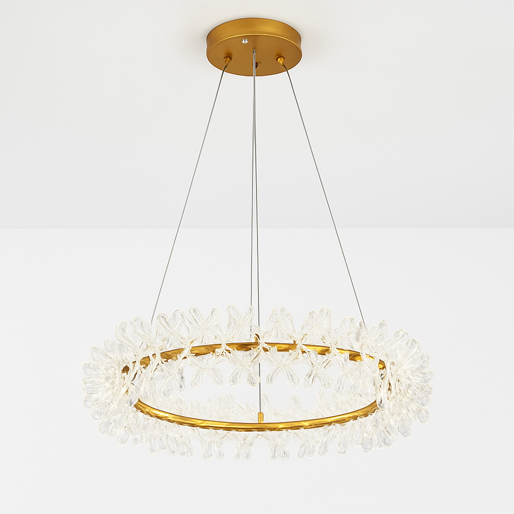lustre en cristal design pour éclairage intérieur élégant