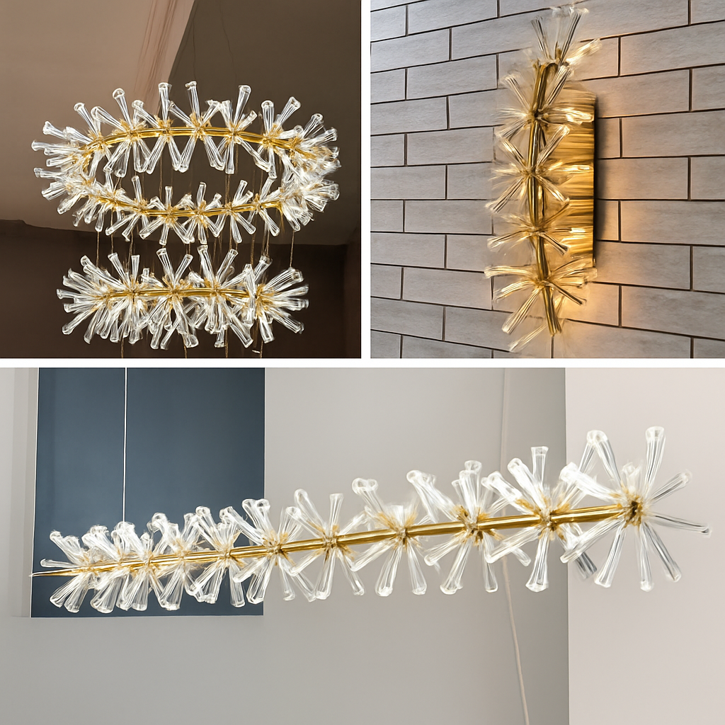 lustre en cristal design pour éclairage intérieur élégant