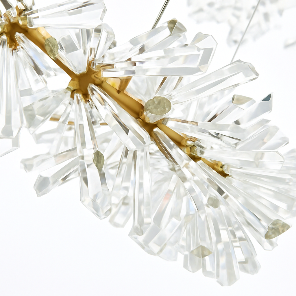 lustre en cristal design pour éclairage intérieur élégant