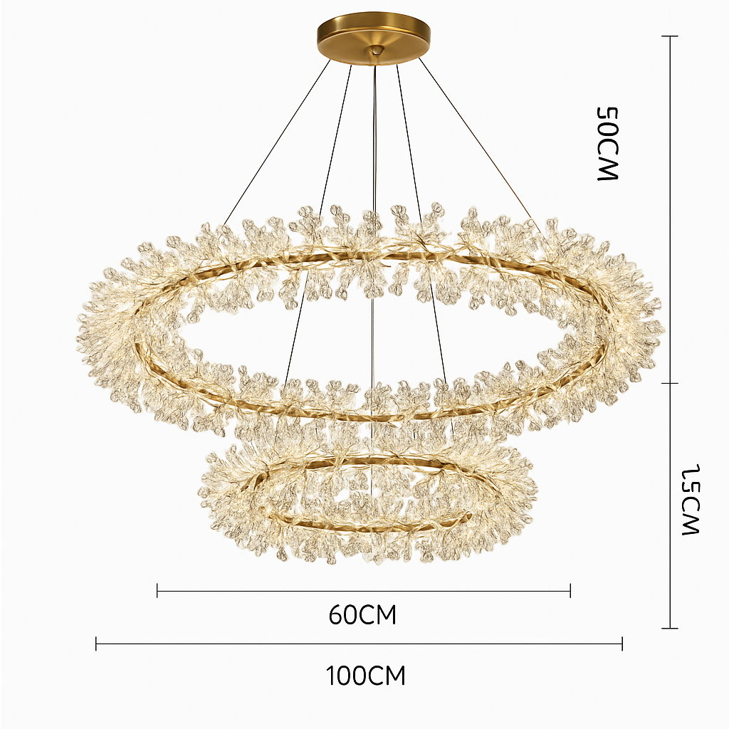 lustre en cristal design pour éclairage intérieur élégant