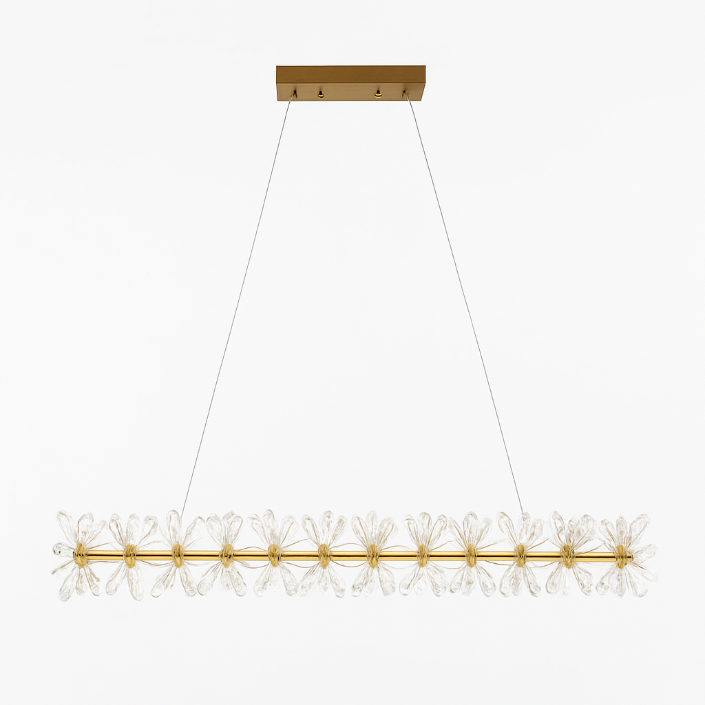 lustre en cristal design pour éclairage intérieur élégant