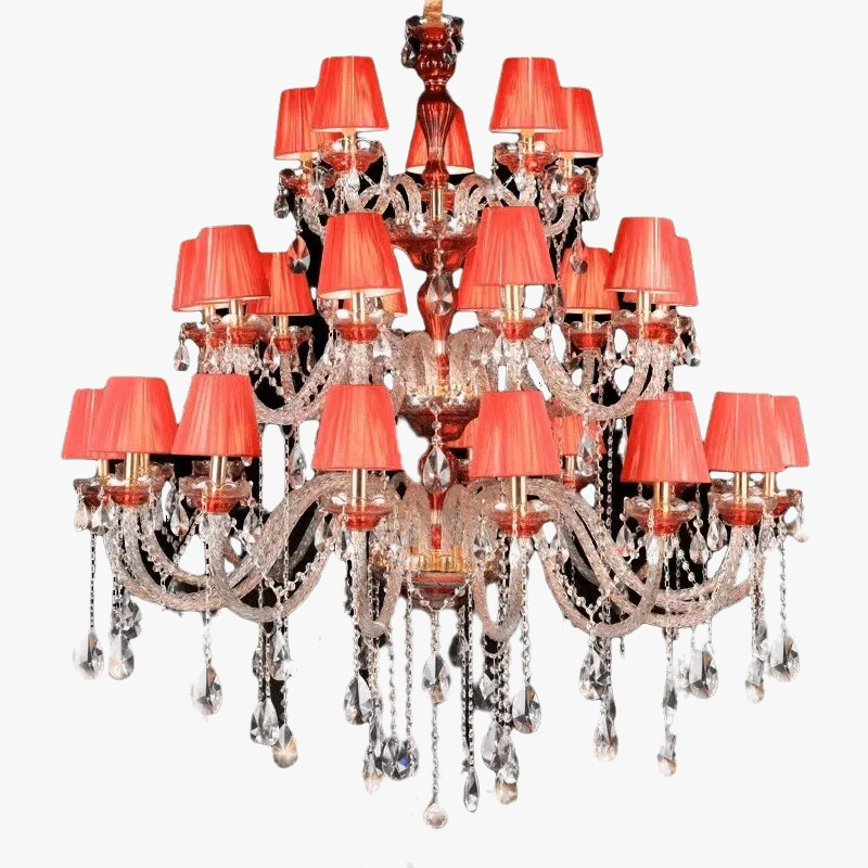 lustre en cristal design pour décoration de restaurant et café